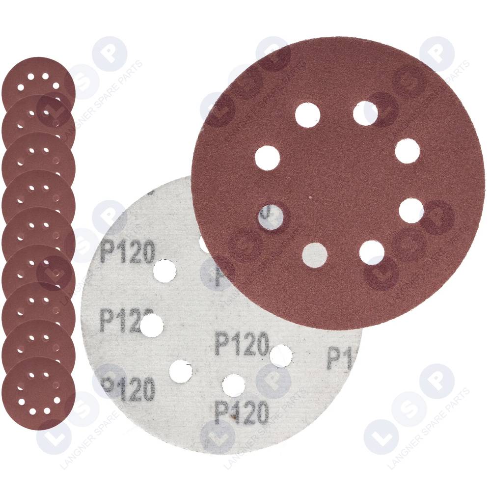 Brúsny papier na suchý zips do vibračnej brúsky 125 MM P120 10 ks